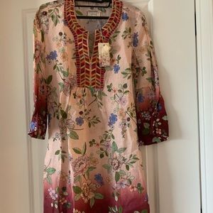 Johnny Was Flare Sleeve tunic dress Small